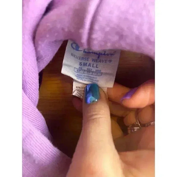 Champion Reverse Weave Hoodie Lilac Purple Women's Size S - Picture 6 of 8